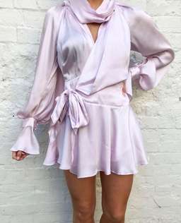 Acler Doheny Mini Dress in Blush Size 6 for rent on The Volte - image 7