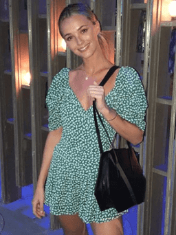 C/MEO COLLECTIVE | Be About You Playsuit - Green Daisy | Size XXS - AUS 6-8 | SOLD OUT for rent on The Volte - image 2