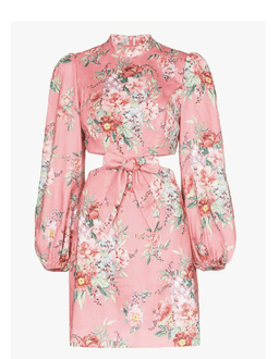 Zimmermann Bellitude Bow Front Mini Dress Pink Size 1 / Au 10 for rent on The Volte - image 2