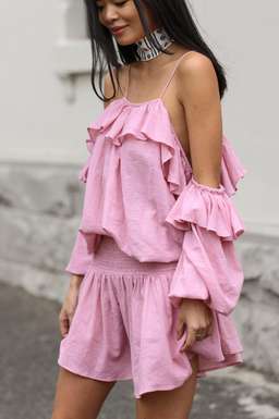 STEELE | Savannah Mini Dress in Pink | Size 8 SOLD OUT for rent on The Volte - image 3