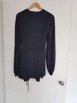 Matin, Westbourne Mini Wrap Dress, Black, size 8 for rent on The Volte - image 3