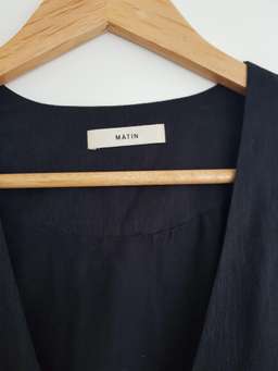 Matin, Westbourne Mini Wrap Dress, Black, size 8 for rent on The Volte - image 4