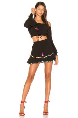 Majorelle Calypso Top and Mini Skirt Set Black Size 6