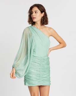One Shoulder Mini Dress - Spearmint for rent on The Volte - image 1
