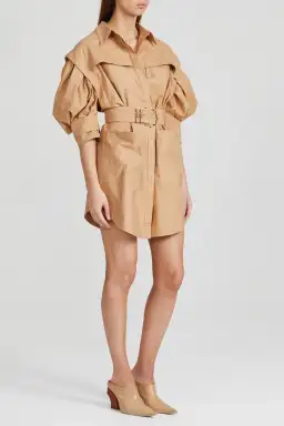 Acler Kindsway Dress Biscuit Brown Size 10