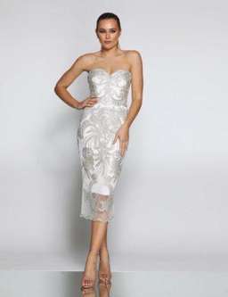 Jadore white silver dress 12