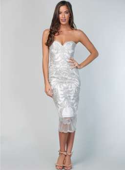 Jadore white silver dress 12