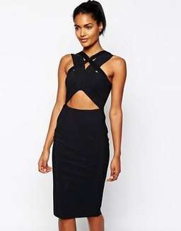 Shakuhachi Strappy Odyssey Dress in Black Size 6