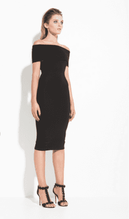 Mossman The Bare Shoulder Dress in Burgundy Size 6