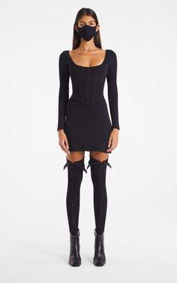 Dion Lee Rib Corset Mini Dress Black Size 8
