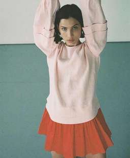 Aje Quietude Long Sleeve Mini Dress Red/Pink Size 4 for rent on The Volte - image 5