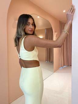 BEC & BRIDGE SCOUT CUT OUT MIDI DRESS - LEMONADE - SIZE 8 for rent on The Volte - image 5