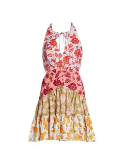 Zimmermann The Lovestruck V Neck Mini Dress Mixed Roses Size 6 for rent on The Volte - image 5