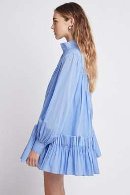 Aje Pavillon Pleat Mini Dress Cornflower Blue Size 8 for rent on The Volte - image 4