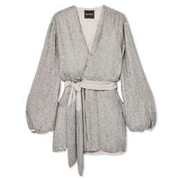 Retrofete Gabrielle Robe in Silver Size 6 for rent on The Volte - image 3