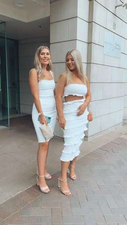 By Nicola Halo Midi Dress White Size 10 for rent on The Volte - image 4