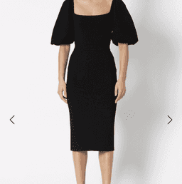 Scanlan Theodore Crepe Knit Coupe SLV Dress Black Size 8  for rent on The Volte - image 4
