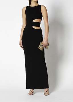 Scanlan Theodore Crepe Gown Black Size 8 for rent on The Volte - image 1