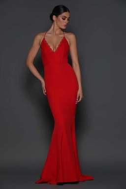 Elle Zeitoune Morocco Red Gown Size 6/8 for rent on The Volte - image 1
