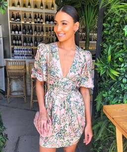 Zimmermann Tempest Lace Up Mini Dress Rouge Desert Rose Size 0 / AU 8 for rent on The Volte - image 4