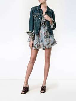 Zimmermann Winsome Ruffle Playsuit Blue Floral Size 6 for rent on The Volte - image 4