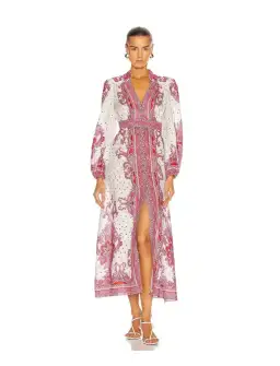 Zimmermann Bells Paisley Long Dress Red Paisley Size 1 / Au 10 for rent on The Volte - image 1