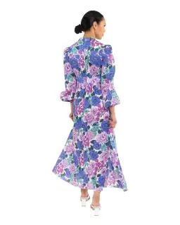 Zimmermann Poppy Plunge Midi Dress in Lilac Floral Size 1 / AU 10 for rent on The Volte - image 2
