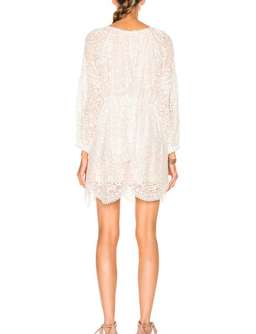 Zimmermann Gossamer Scallop Mini Dress Ivory Size 8 for rent on The Volte - image 3