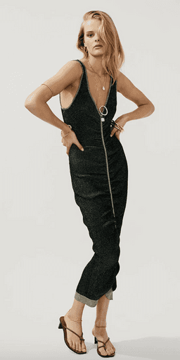 Freya Gathered Rib Midi Dress for rent on The Volte - image 1