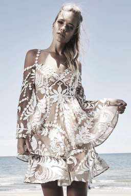 Thurley - Poppy Fields Dress White Lace Size 8 for rent on The Volte - image 1