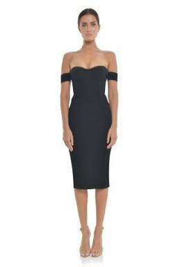 Misha Chloe Midi Dress Black Size 6/XS for rent on The Volte - image 1