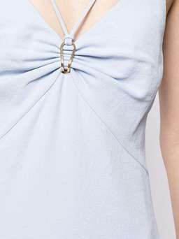 Dion Lee Whitewash Link Slip Dress Blue Size 10 