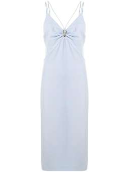 Dion Lee Whitewash Link Slip Dress Blue Size 10 