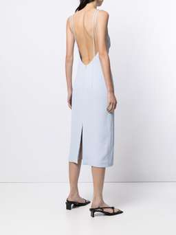 Dion Lee Whitewash Link Slip Dress Blue Size 10 