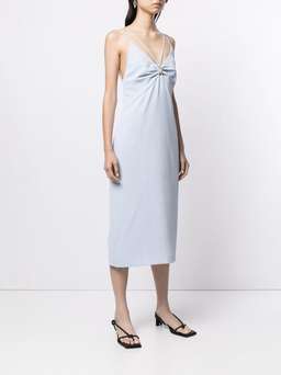 Dion Lee Whitewash Link Slip Dress Blue Size 10 