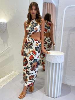 Sir The Label Ambroise Knot Dress Midi Floral Print | AU 8  for rent on The Volte - image 11