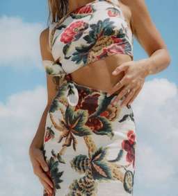 Sir The Label Ambroise Knot Dress Midi Floral Print | AU 8  for rent on The Volte - image 7