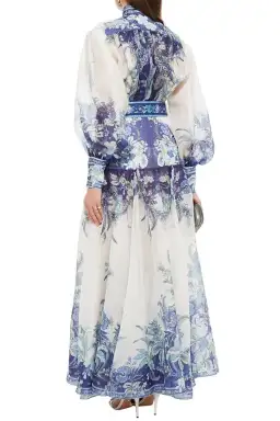 Zimmermann Glassy Billow Dress Navy Phoenix Size 0 / AU 8 for rent on The Volte - image 2