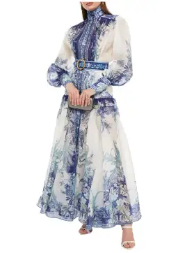 Zimmermann Glassy Billow Dress Navy Phoenix Size 0 / AU 8 for rent on The Volte - image 1