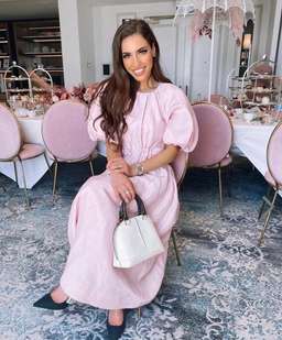 Aje Mimosa Cut Out Midi Dress Pink Size 6 for rent on The Volte - image 5