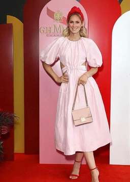 Aje Mimosa Cut Out Midi Dress Pink Size 6 for rent on The Volte - image 3