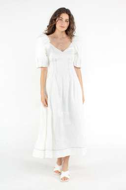 Aje Grove Dress White Size 6 for rent on The Volte - image 4