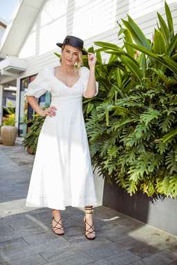 Aje Grove Dress White Size 6 for rent on The Volte - image 6