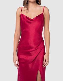 PILGRIM AURORA SATIN DRESS (CERISE) - SIZE 6 for rent on The Volte - image 6