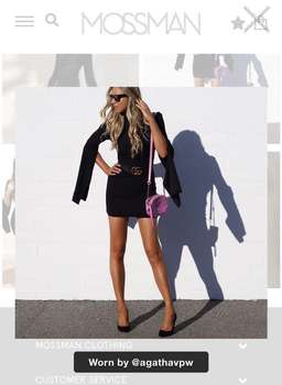 MOSSMAN SENSE OF MYSTERY DRESS (BLACK) - SIZE 10 for rent on The Volte - image 2