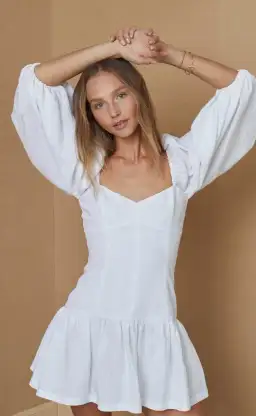 Bec & Bridge Henriette Mini Dress White Size 8 for rent on The Volte - image 2