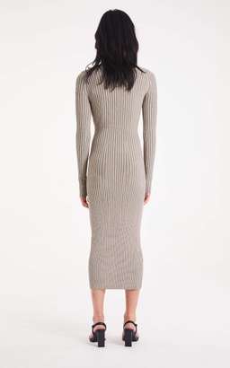 Dion Lee Stripe Rib Twist Dress Slate Green size 6