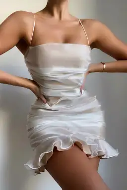 Love Nookie Liya Frill Mini Dress White Size 8 for rent on The Volte - image 2