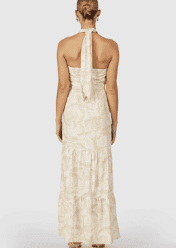 The Wolfgang Valencia Twist Neck Dress