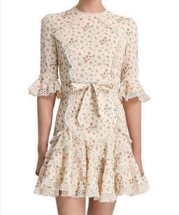 ZIMMERMAN FREJA TRIM FLUTTER DRESS 